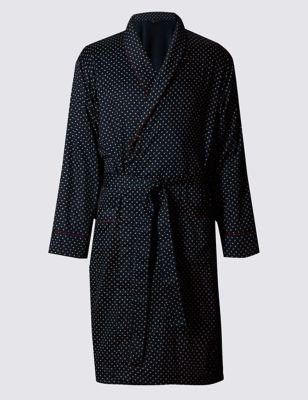 Pure Cotton Paisley Dressing Gown